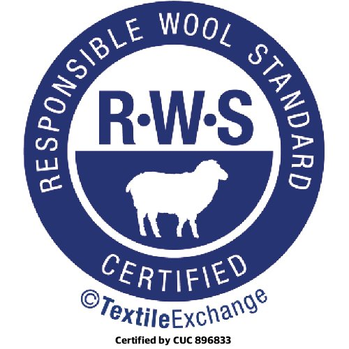 Responsible Wool Standard Certified. Certified by CUC 896833.