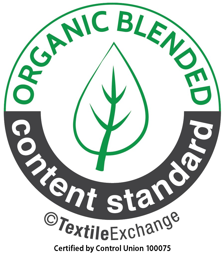 Organic Blended Content Standard. Certified by Control Union 100075.