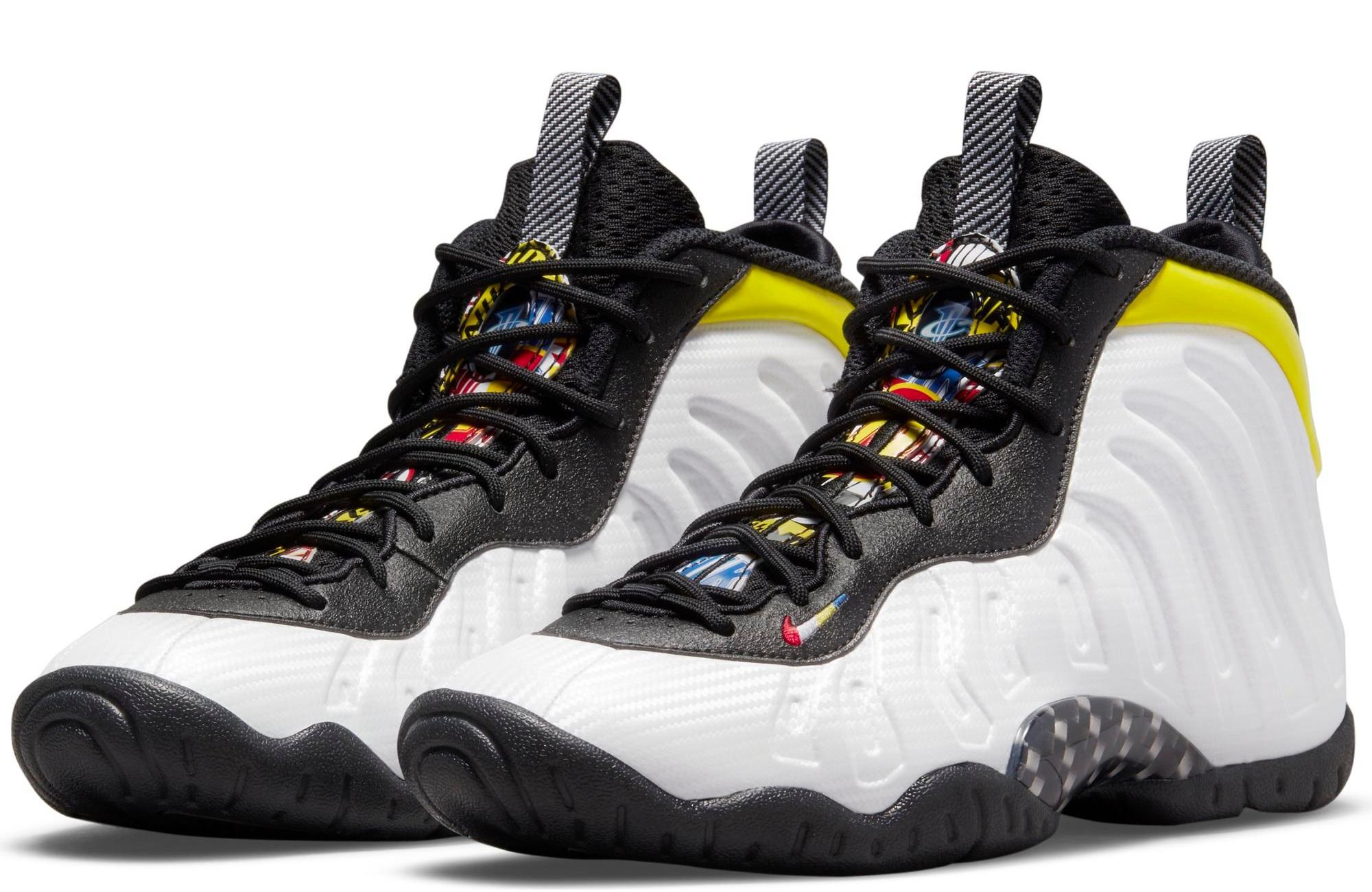 Nike Little Posite One "White/Multicolor/Black" Kids' Basketball Shoe