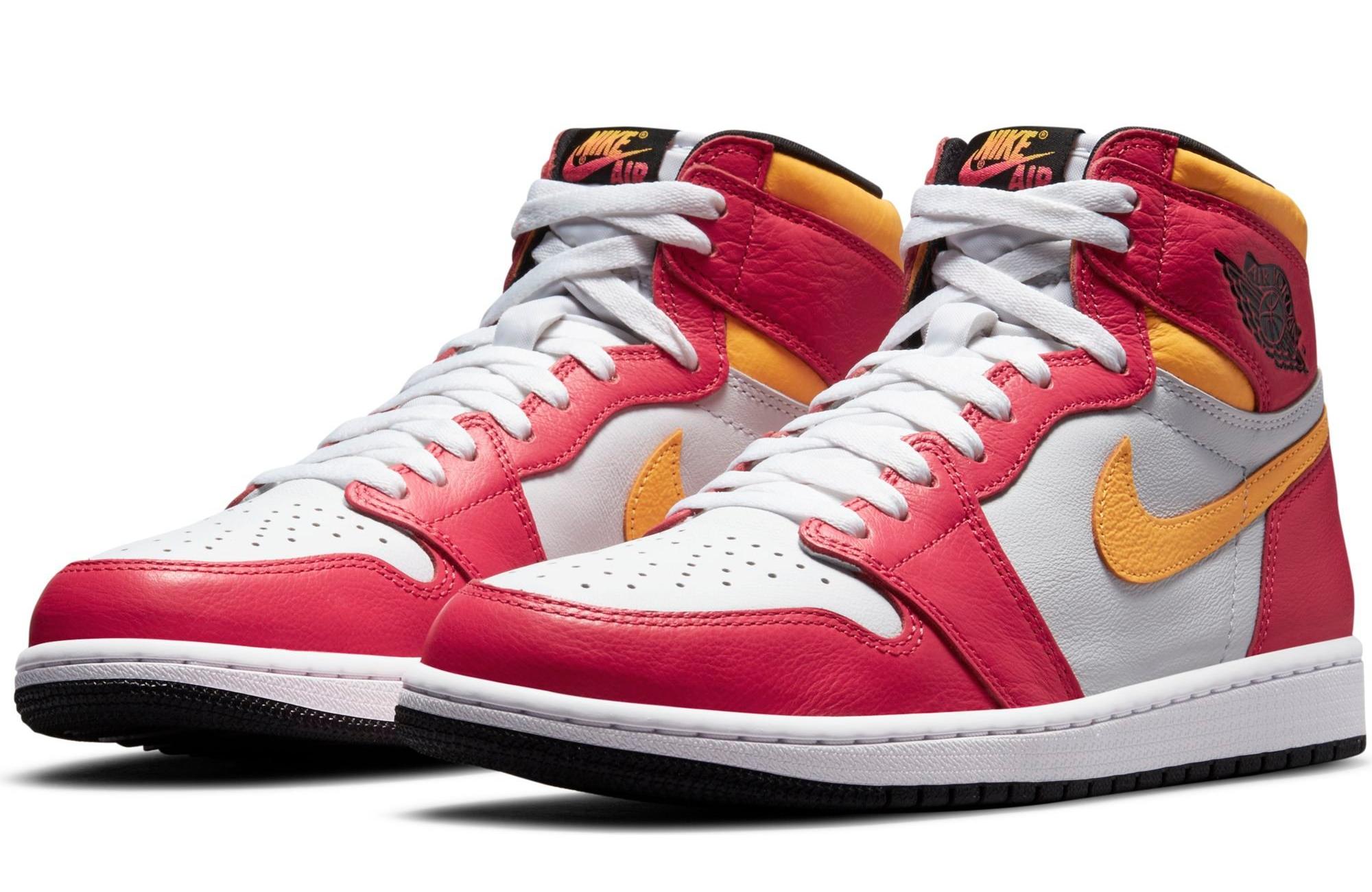 Jordan 1 Retro High OG “Light Fusion Red” Fusion Red/ White/ Laser Orange Men's Basketball Shoe
