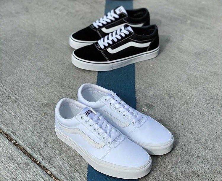 tie white vans