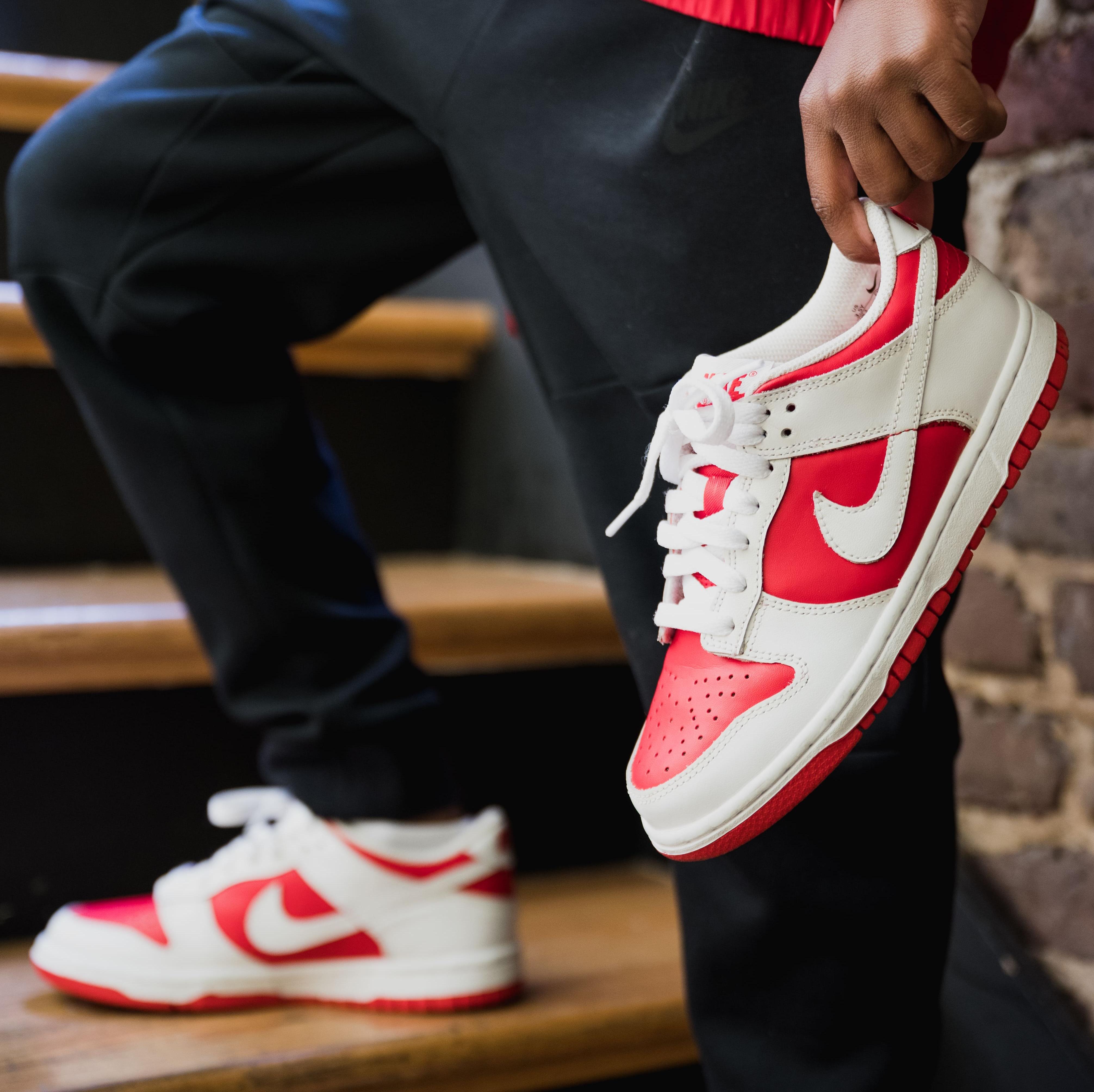 champion red low dunks