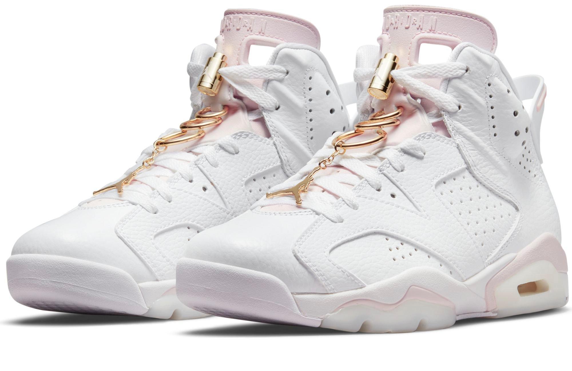 Womens jordans rose on sale gold