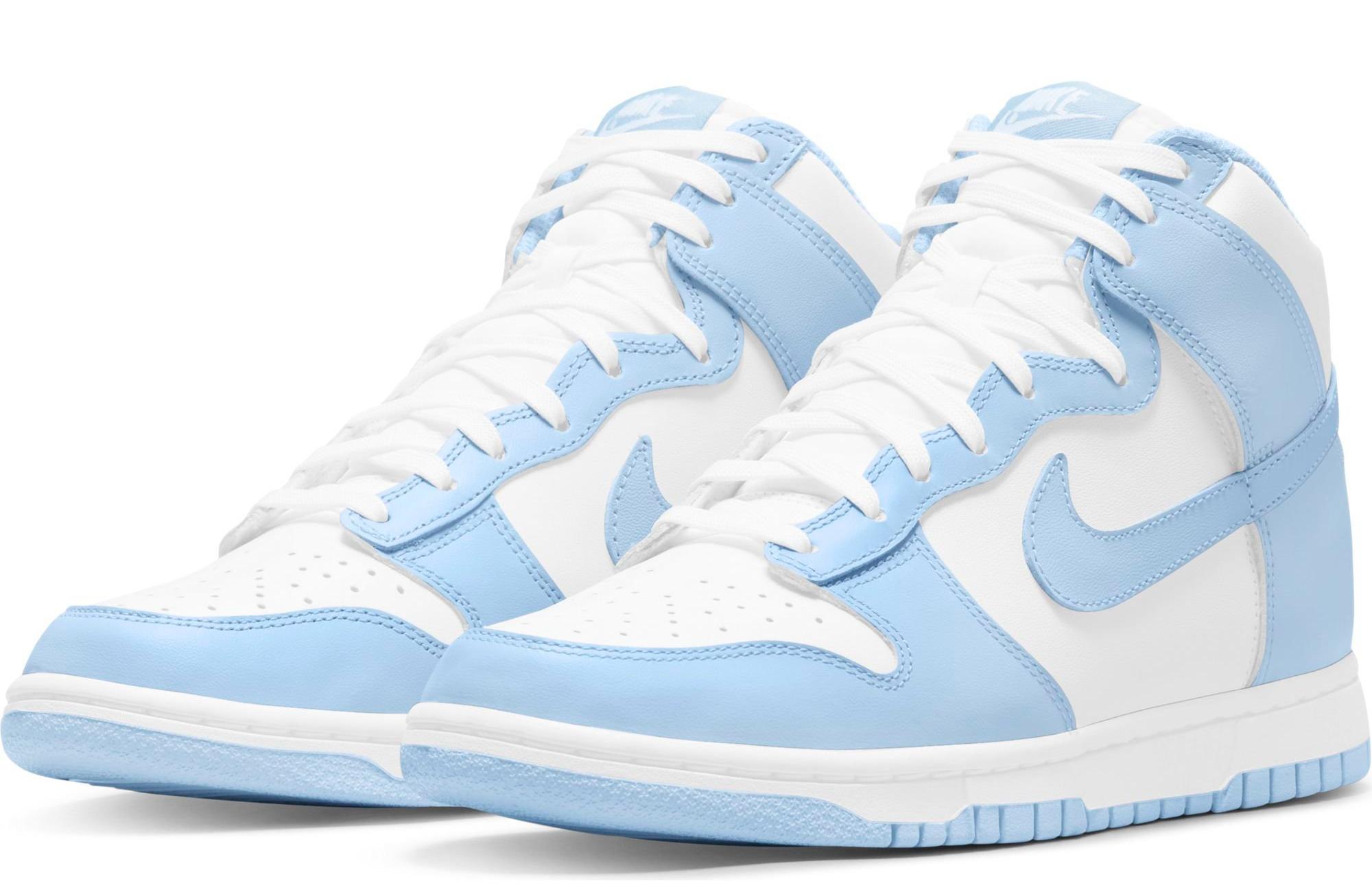 blue and white nikes