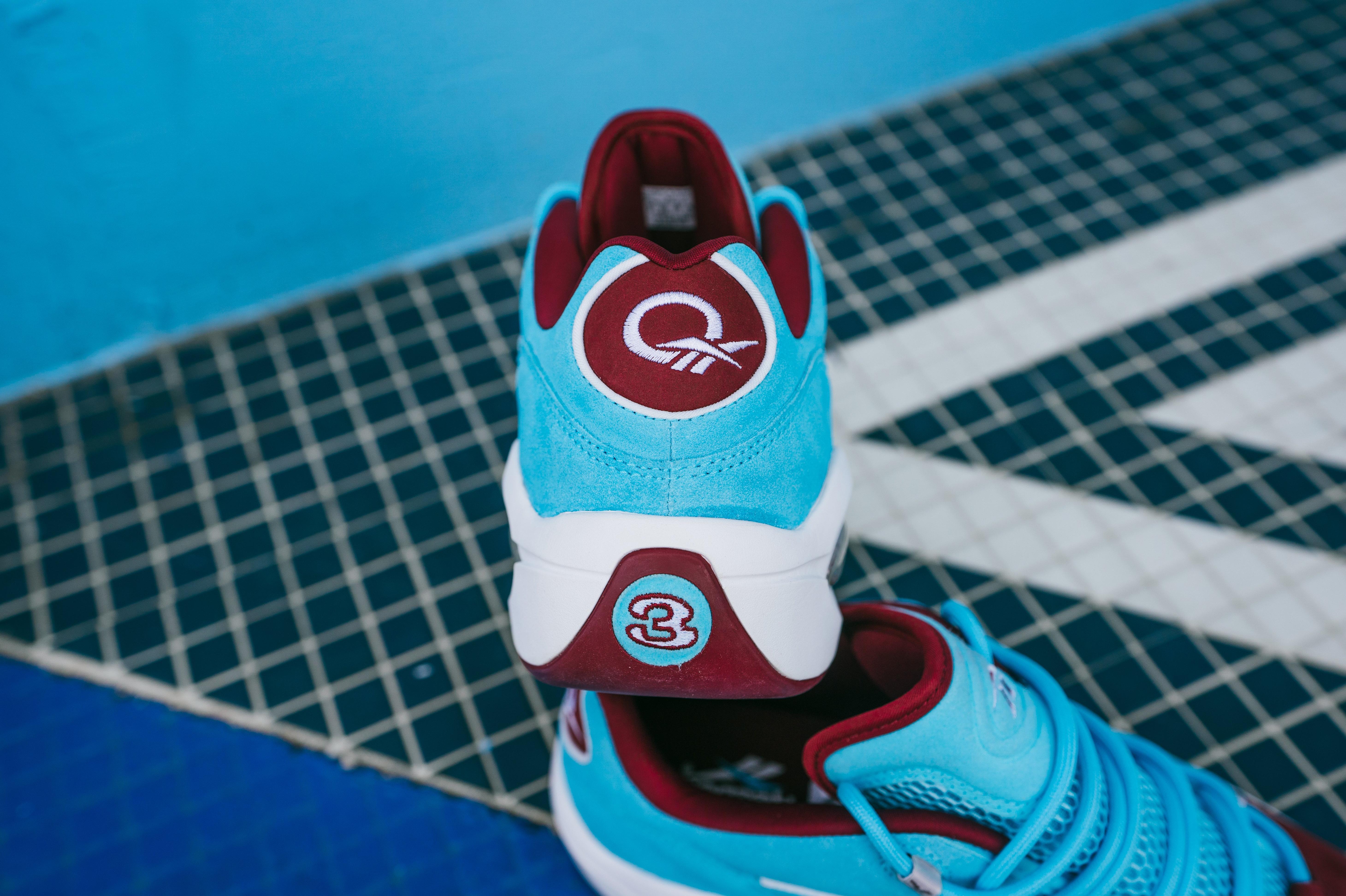 Sneakers Release – Reebok Question Low “Phillies” Digital  Blue/ Classic Burgundy/ White