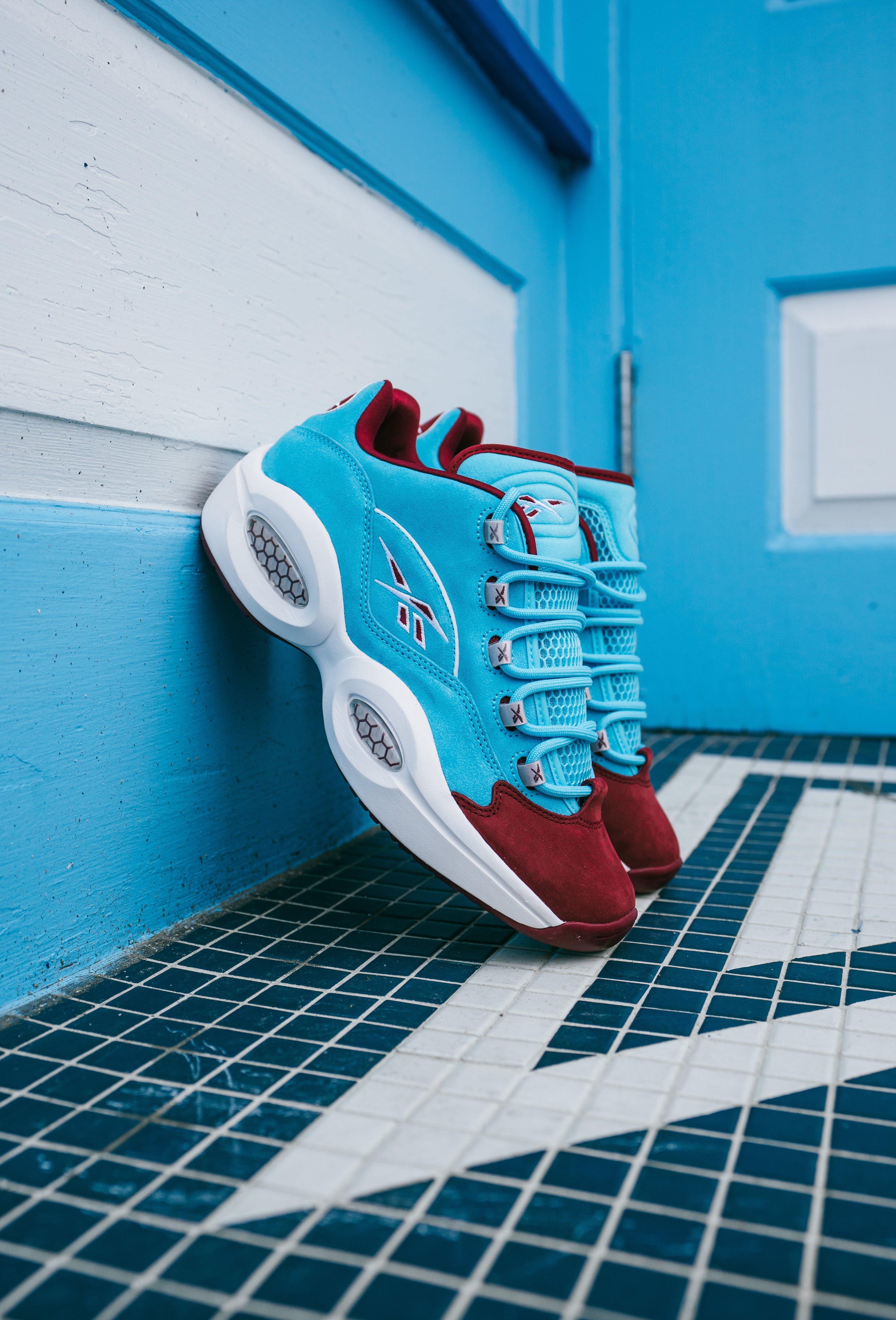 reebok question burgundy