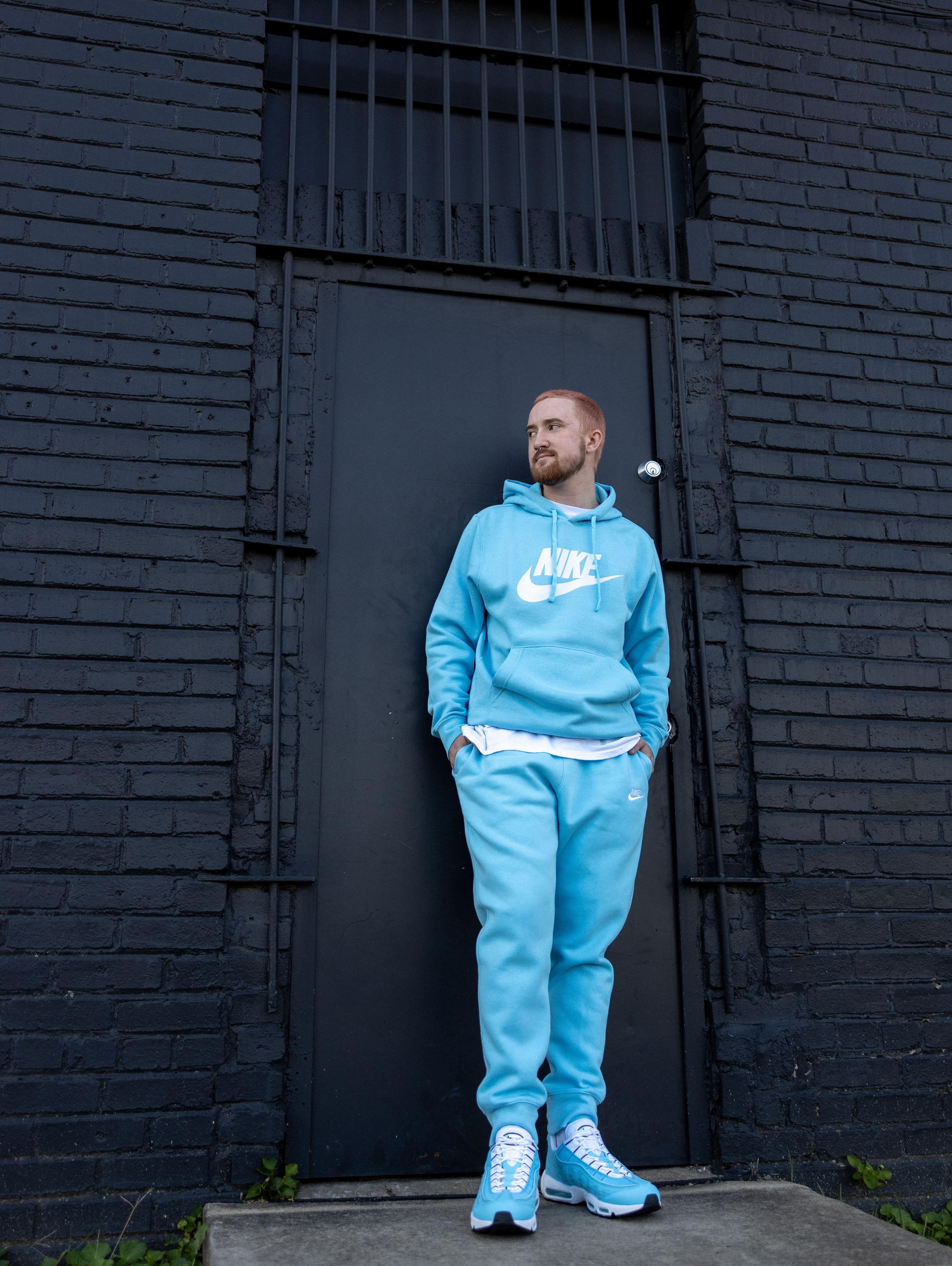 Man in Nike Jogger and Hoodie