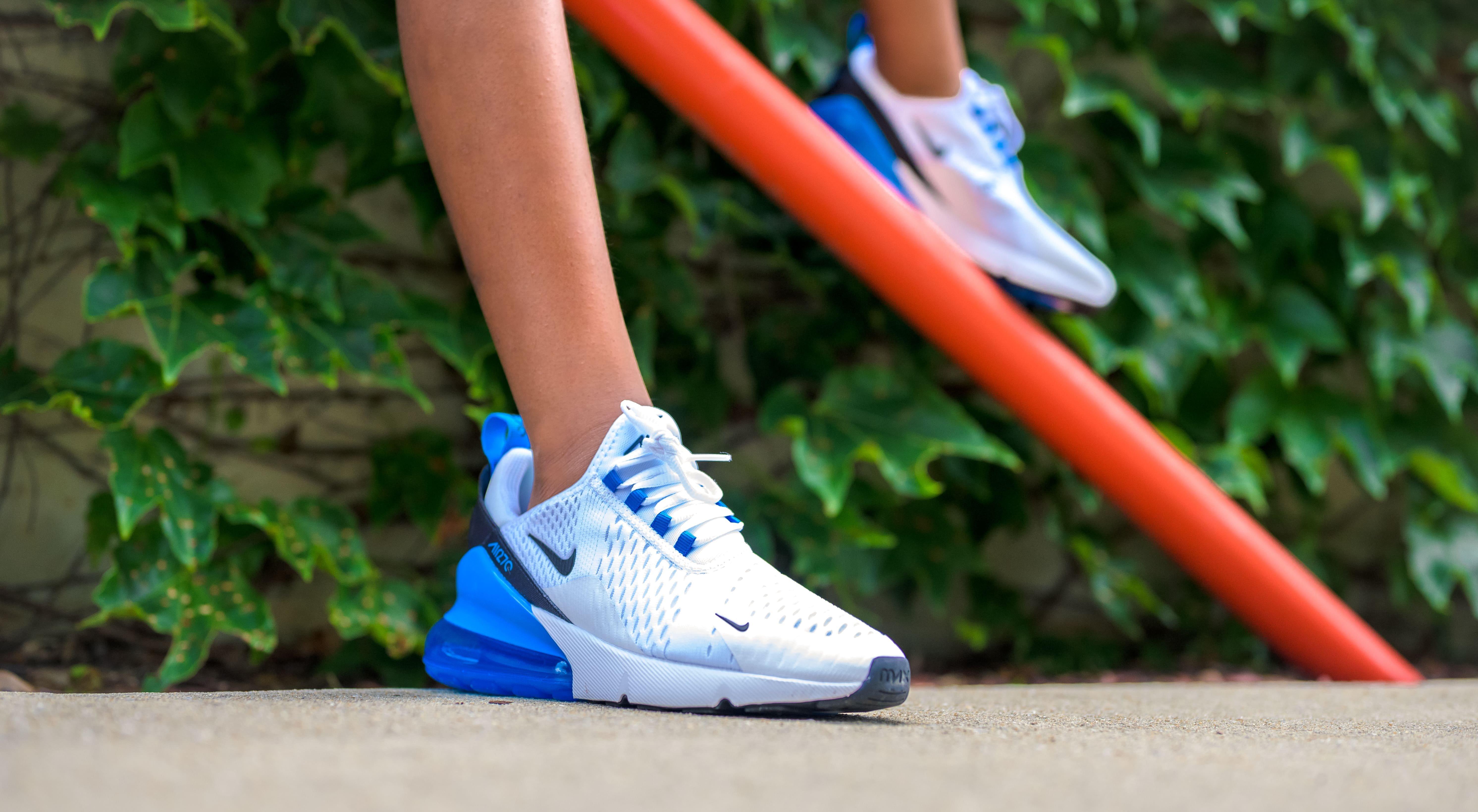 Blue Nike 270s