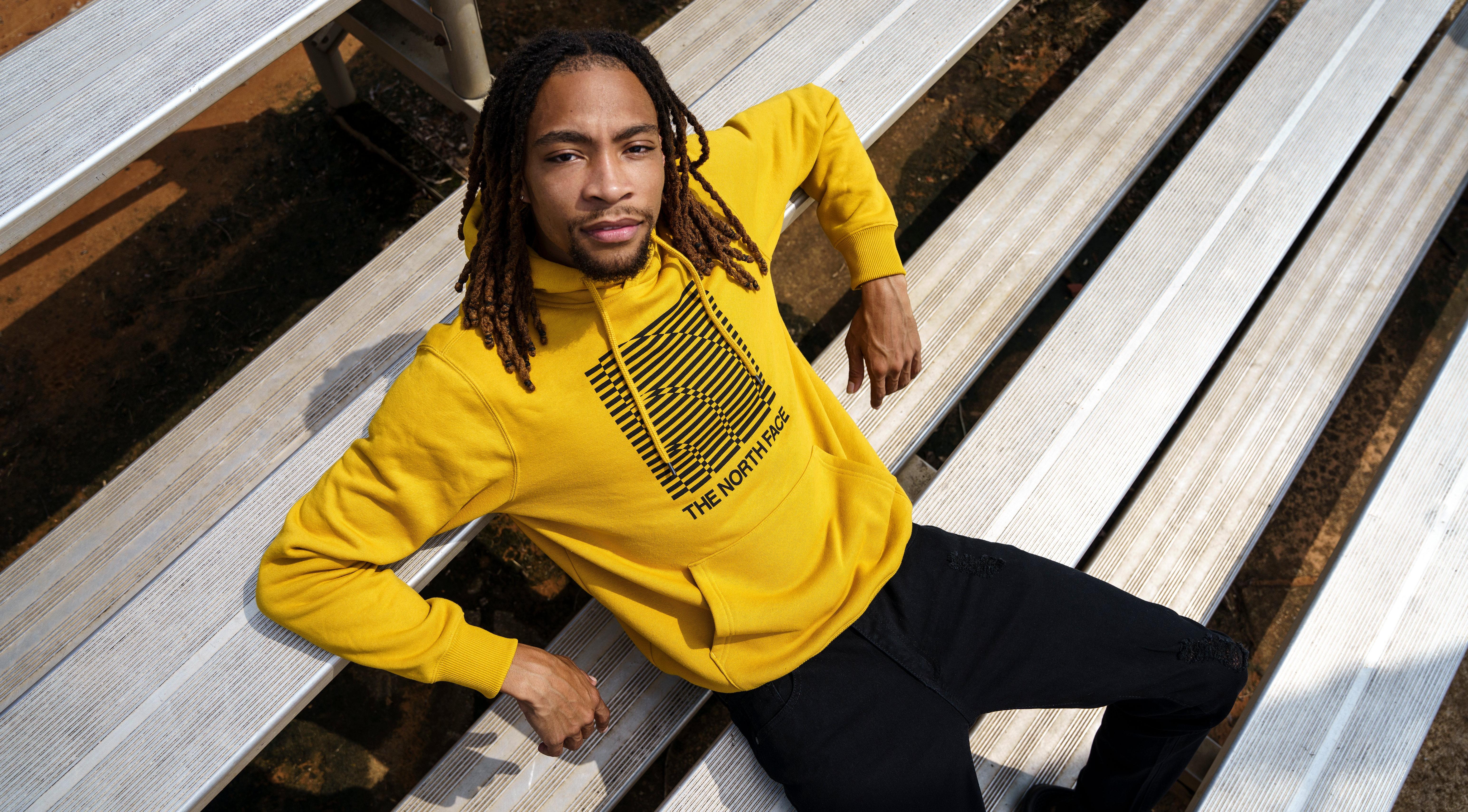 Man in The North Face Hoodie