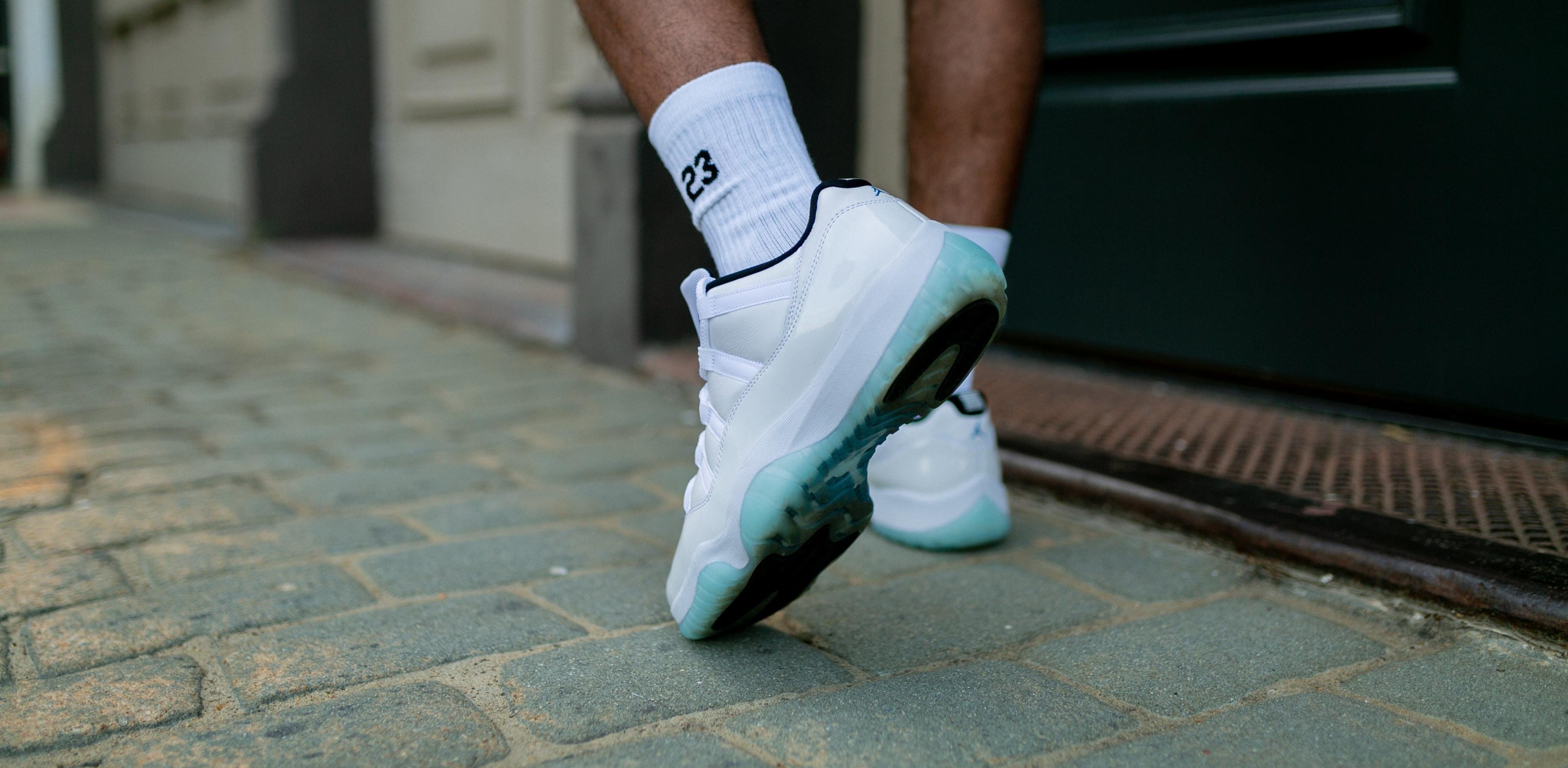 Legend blue 11 store on feet