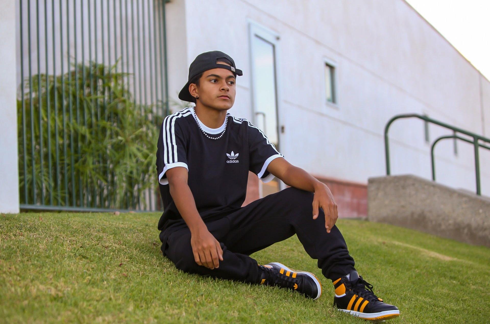 Boy in adidas apparel