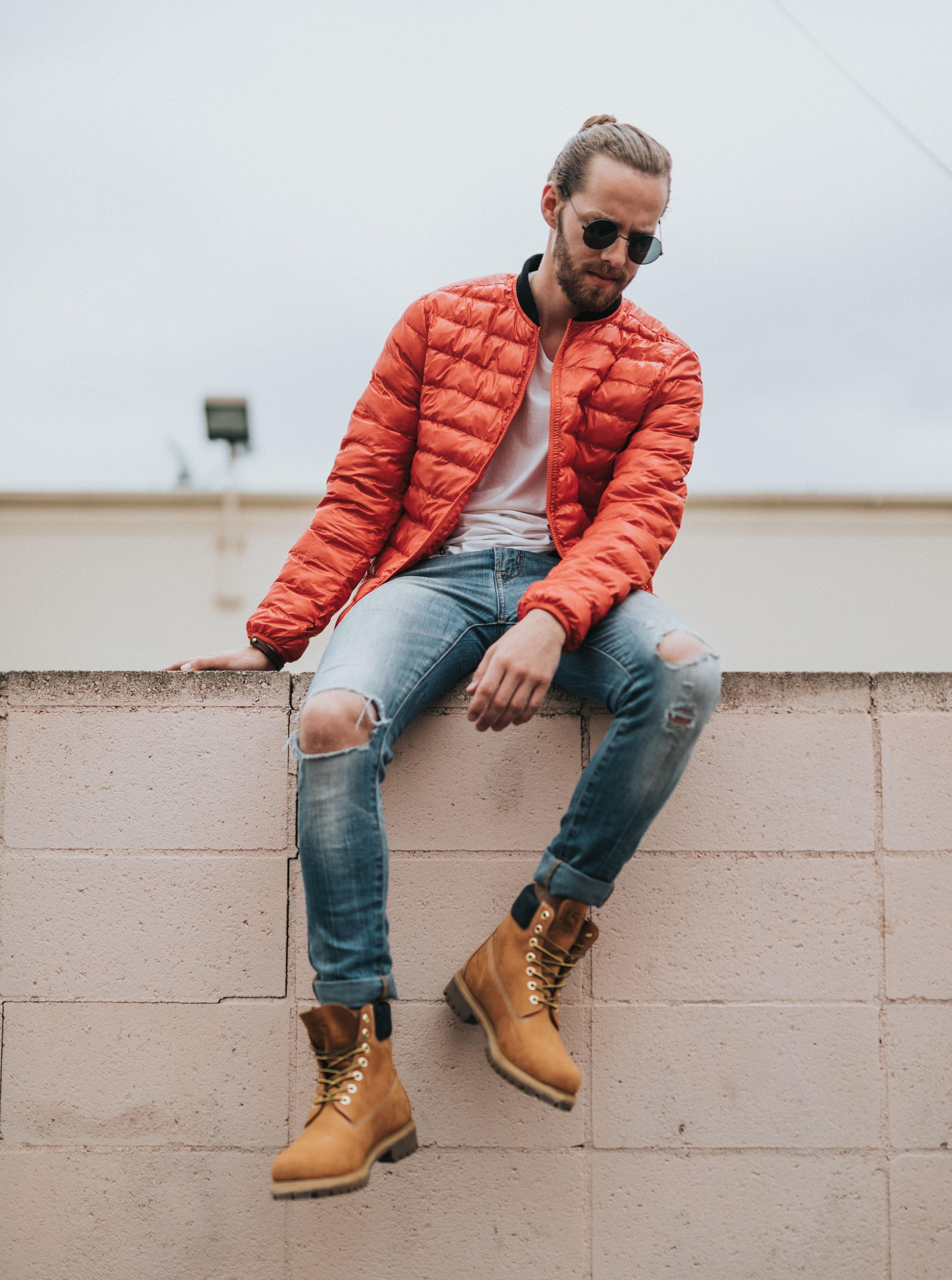 man in Timberlands