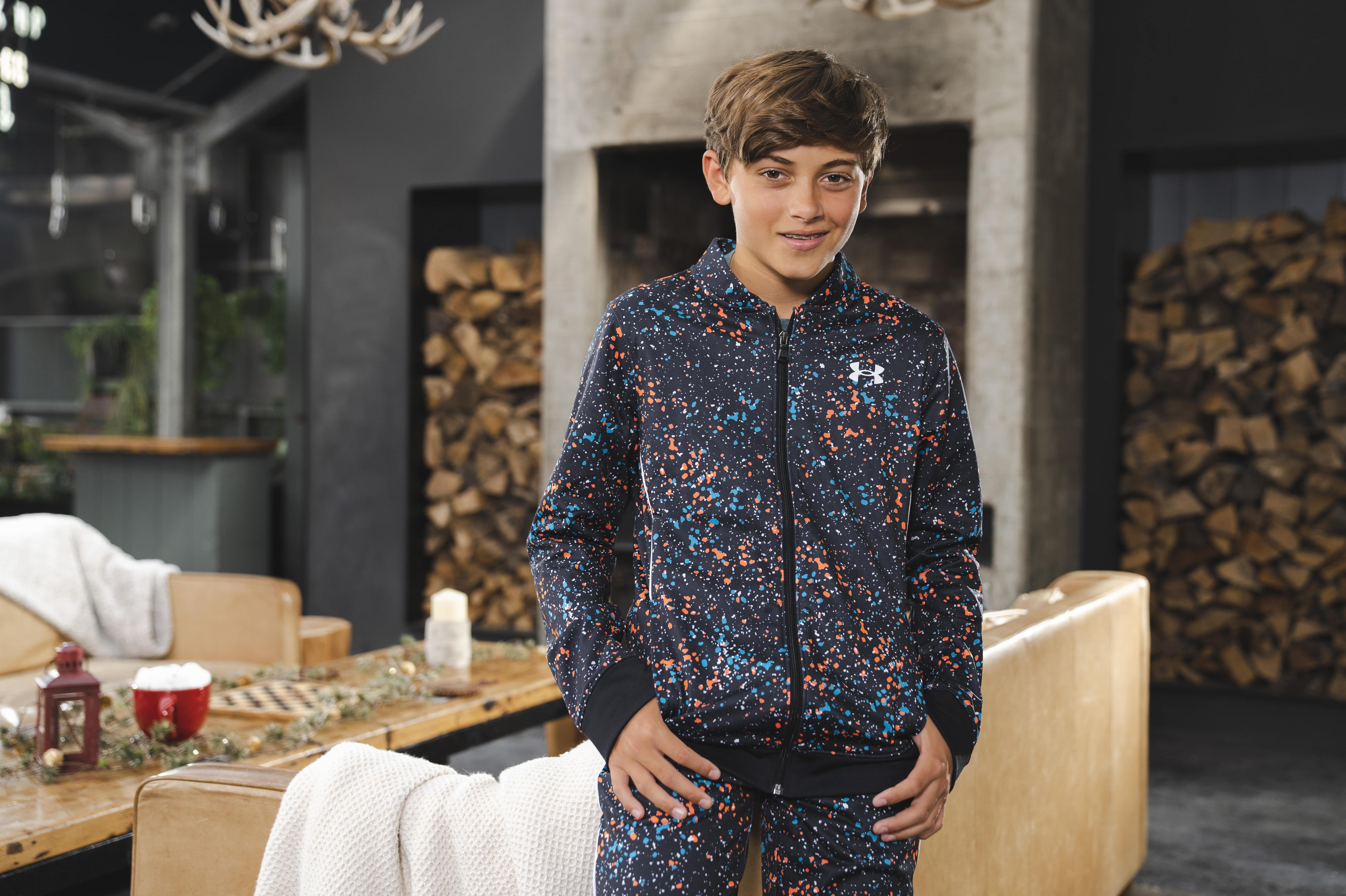 Boy in Under Armour apparel 