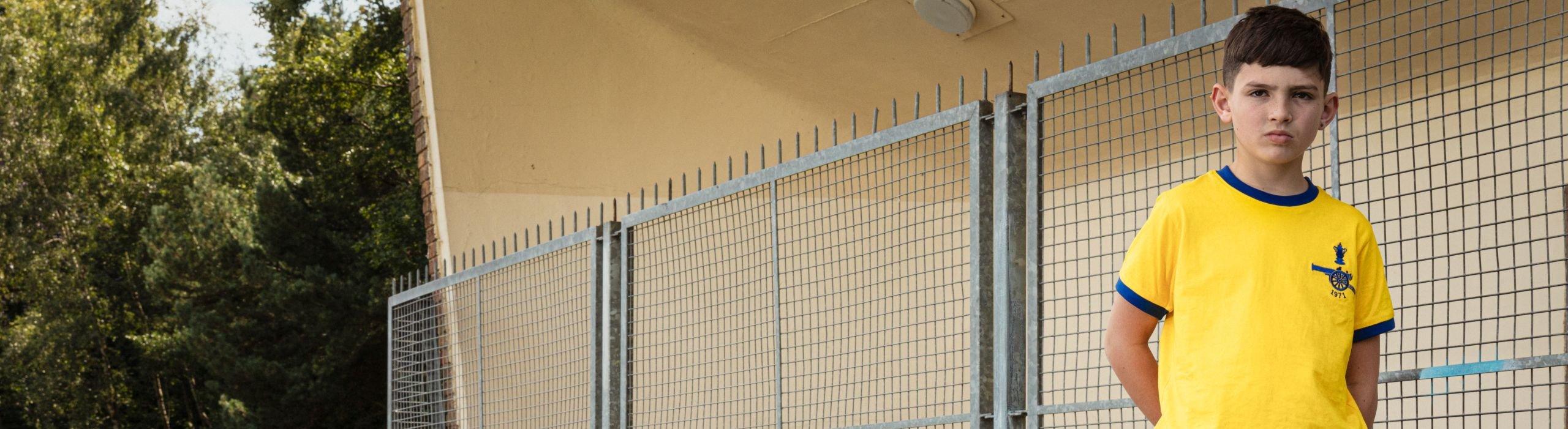 arsenal retro yellow shirt