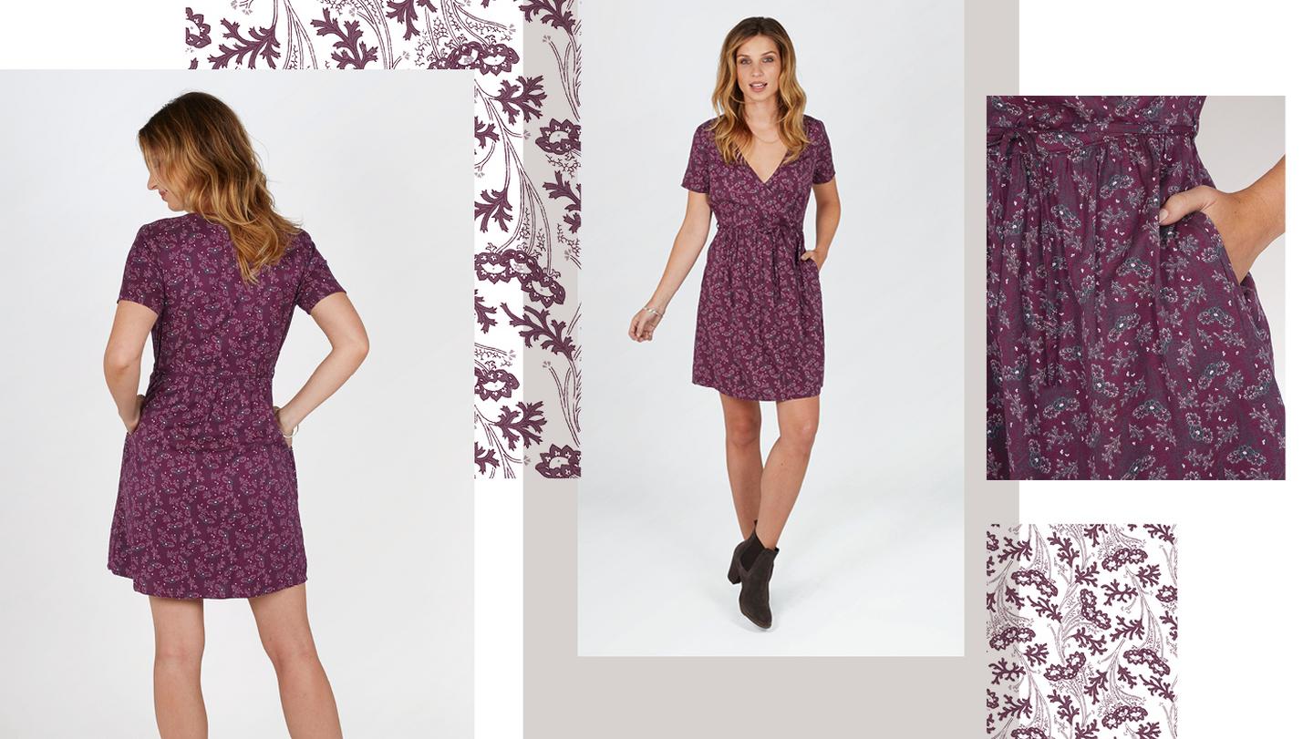 The Gilly Dress from FatFace is packed with features and in a super flattering wrap shape