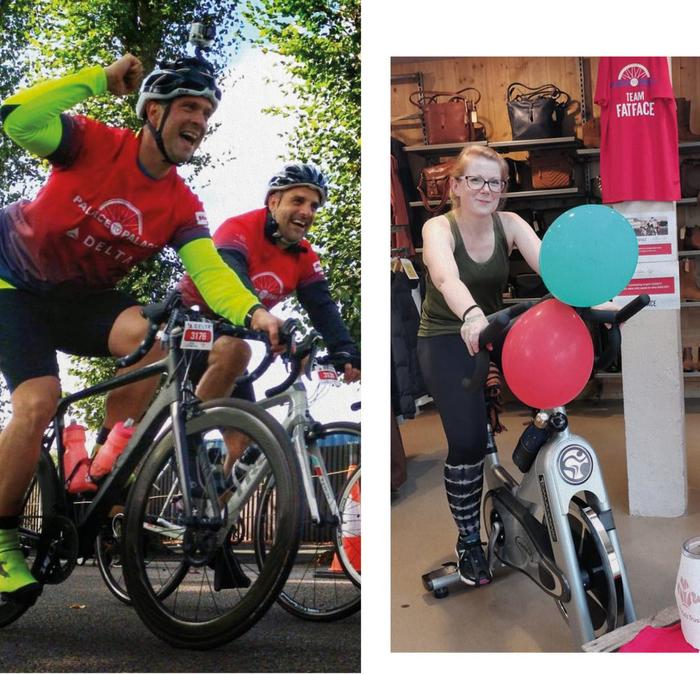 Fundraising taking place for the Prince’s Trust charity, including crew on the Palace to Palace bike ride and store crew riding static bikes.