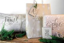 Mindful wrapping with The Modern Calligraphy Company