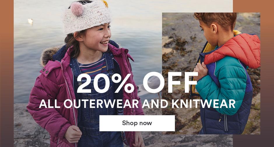 20% off Outerwear & Knitwear. Shop now.