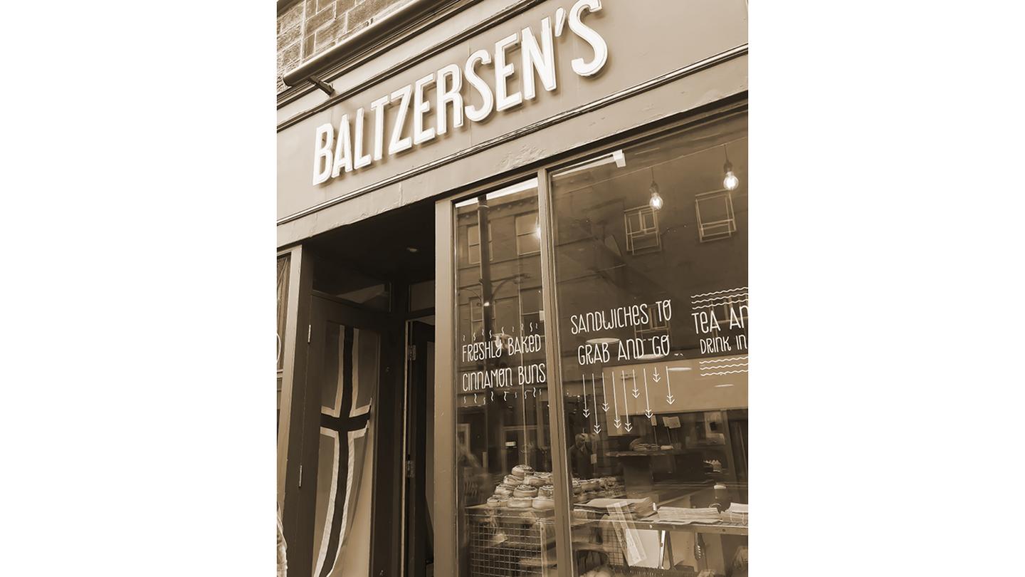 The front of Baltzersen's Café in Harrogate