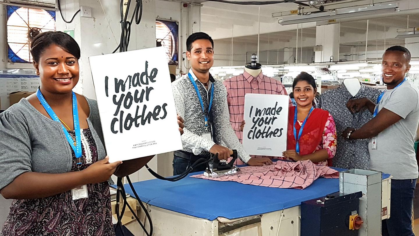 Angelica, Mohmmad, Mianna and Razafi, who have been working at our shirt factory in Mauritius for between 1 and 6 years. 