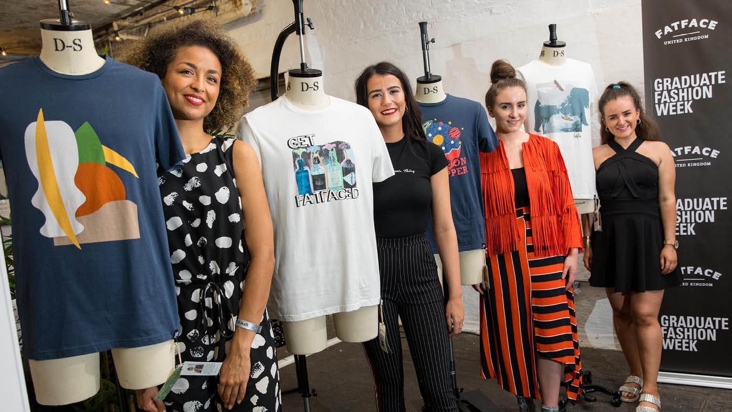 Here are the winning designers, who created a graphic t-shirt for the competition set by FatFace in partnership with Graduate Fashion Week