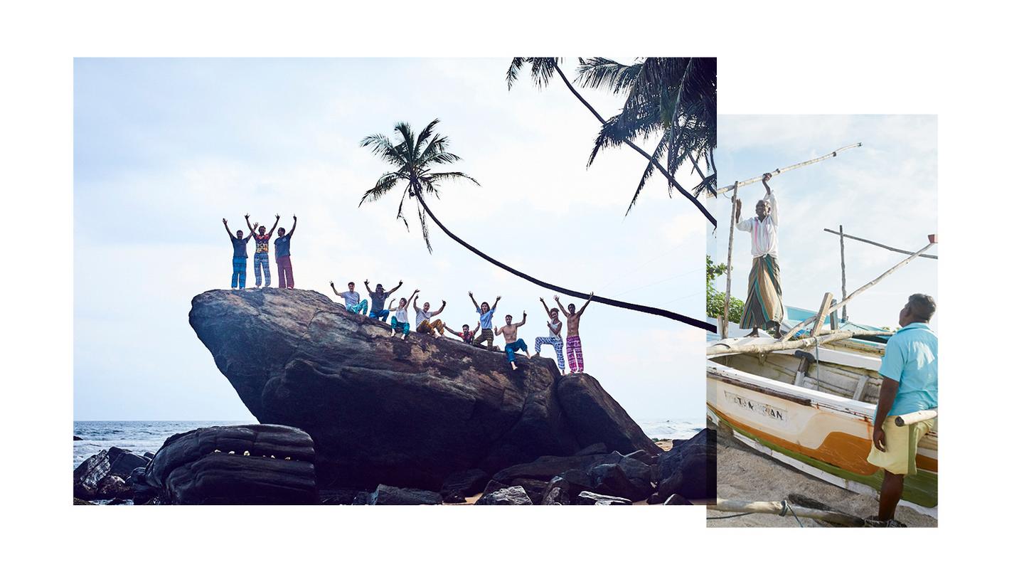 The production team from FatFace on their summer photoshoot in Sri Lanka