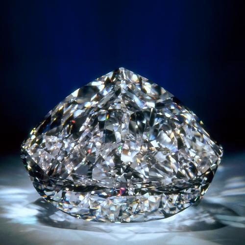 273.85 carat Centenary Diamond with 247 perfectly aligned facets.