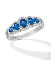 Le Vian 14ct Vanilla Gold Blueberry Sapphire & Diamond Ring
