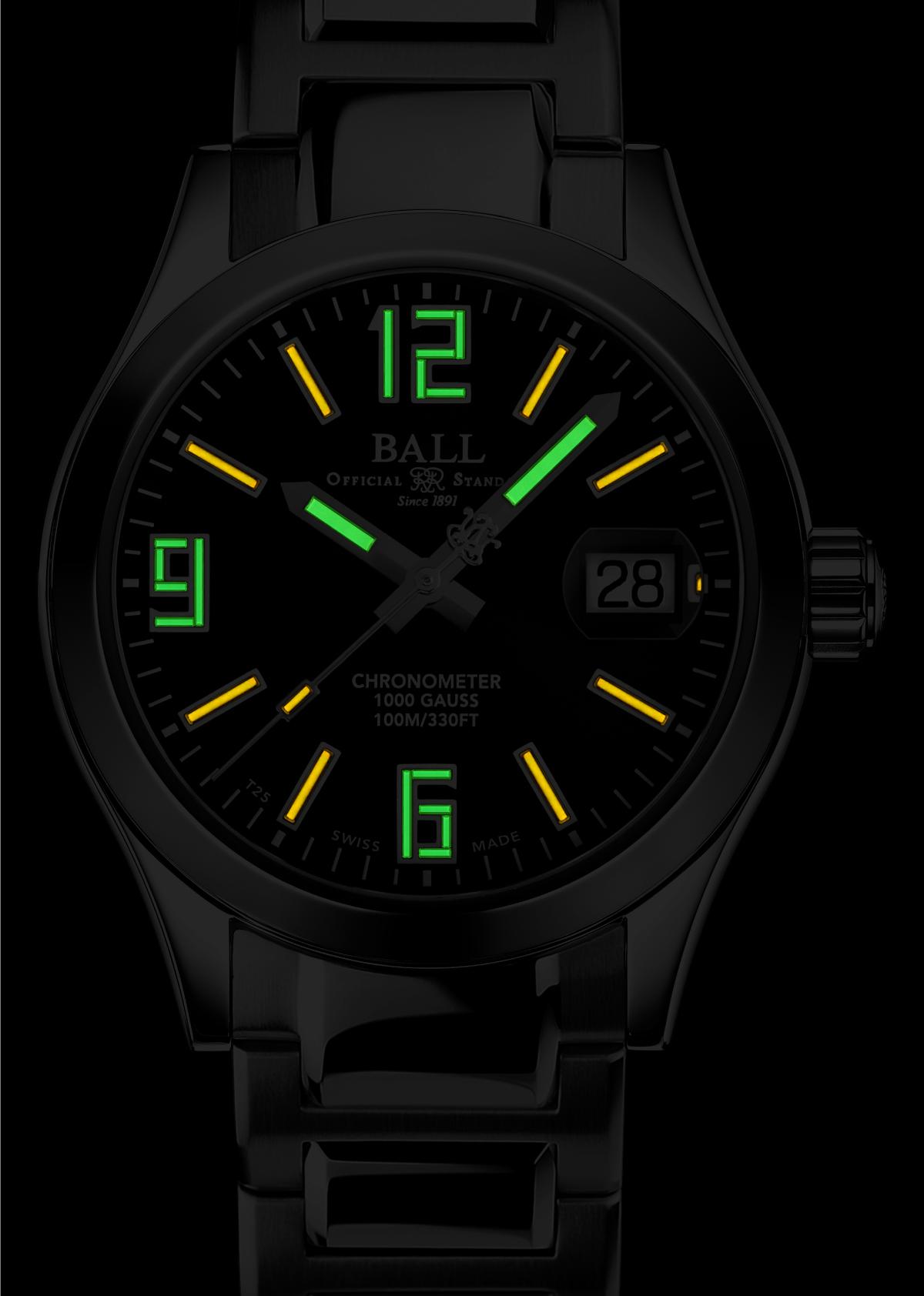 Green dial and Black watch
