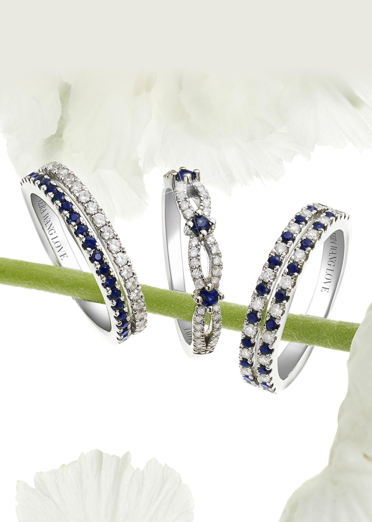 Vera Wang Sapphire and Diamond Eternity Rings