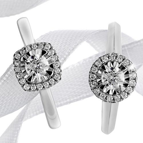 two engagement rings in different styles