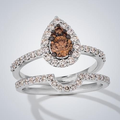 Silver Chocolate diamond ring