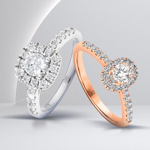 Diamond Engagement Rings Halo Solitaire Round