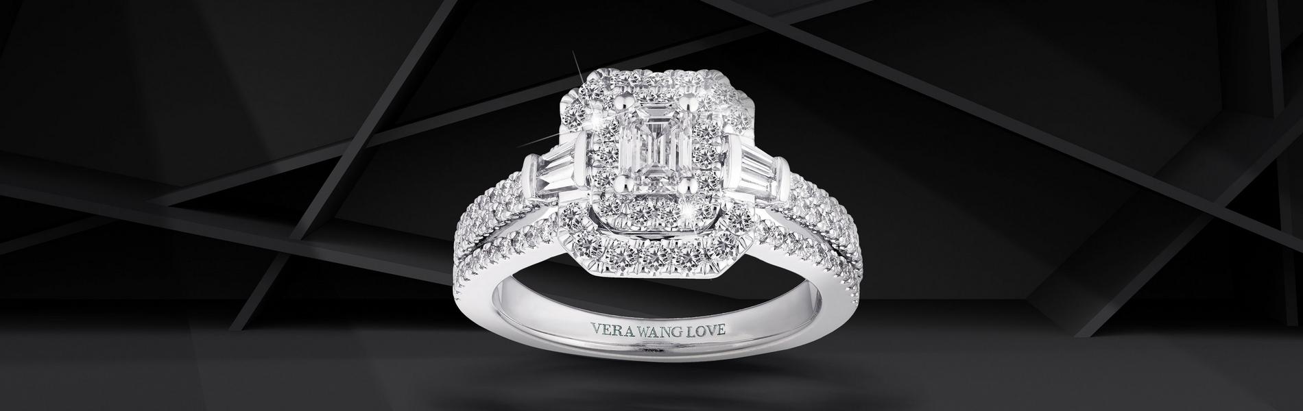 Vera Wang 18ct White Gold 1.18ct Diamond Engagement Ring