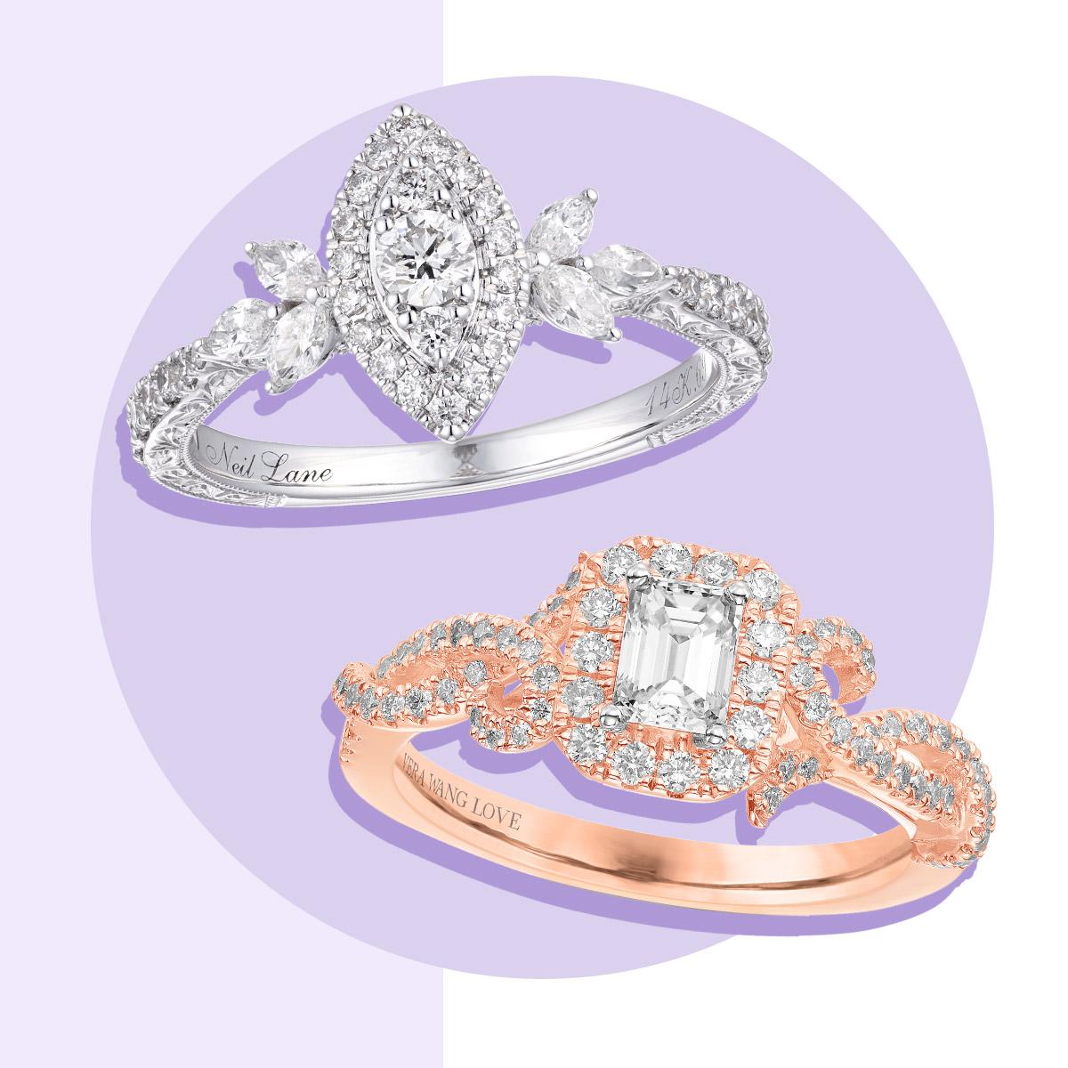 Halo engagement rings