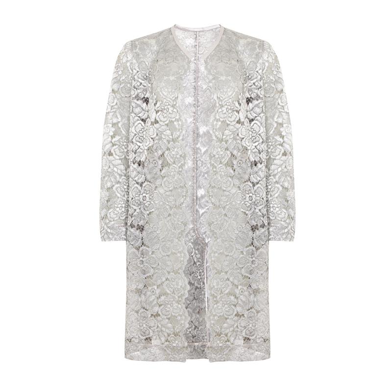 silver lace cardigan