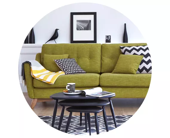 Lime green best sale settee