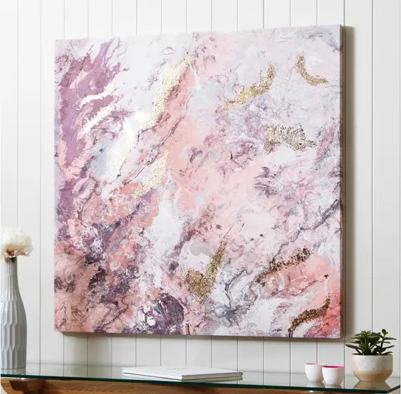 Pink And Grey Wall Art