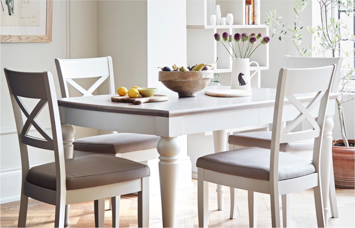 White Wood Dining Room Table And Chairs