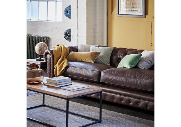 Loft Living Leather Sofa