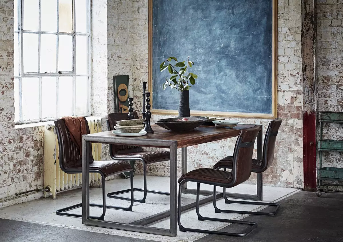 Industrial look deals dining chairs