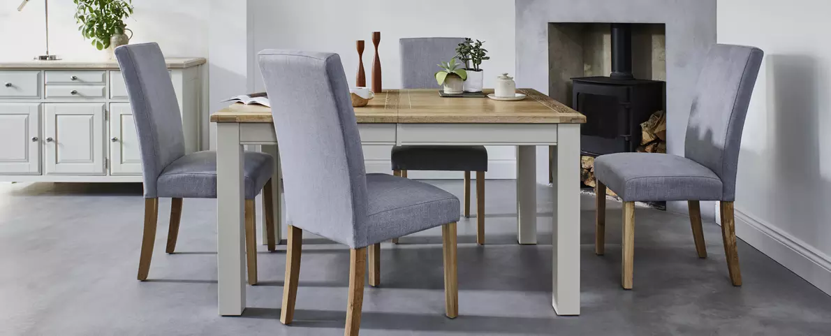 Grey dining store room table