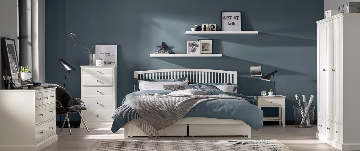 gray and blue bedrooms