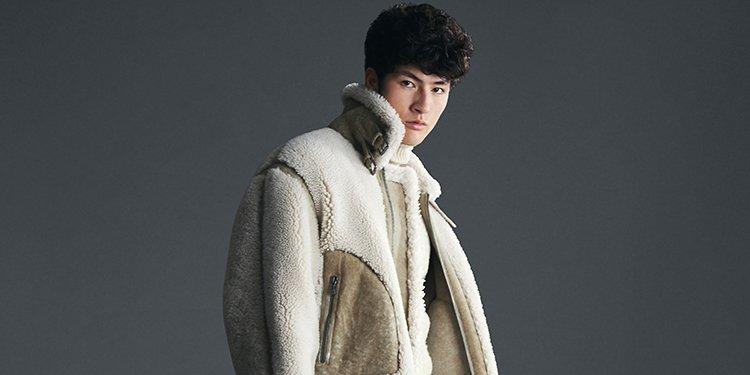 HiSO 5296 Wool Mink Lapel Overcoat, Coats