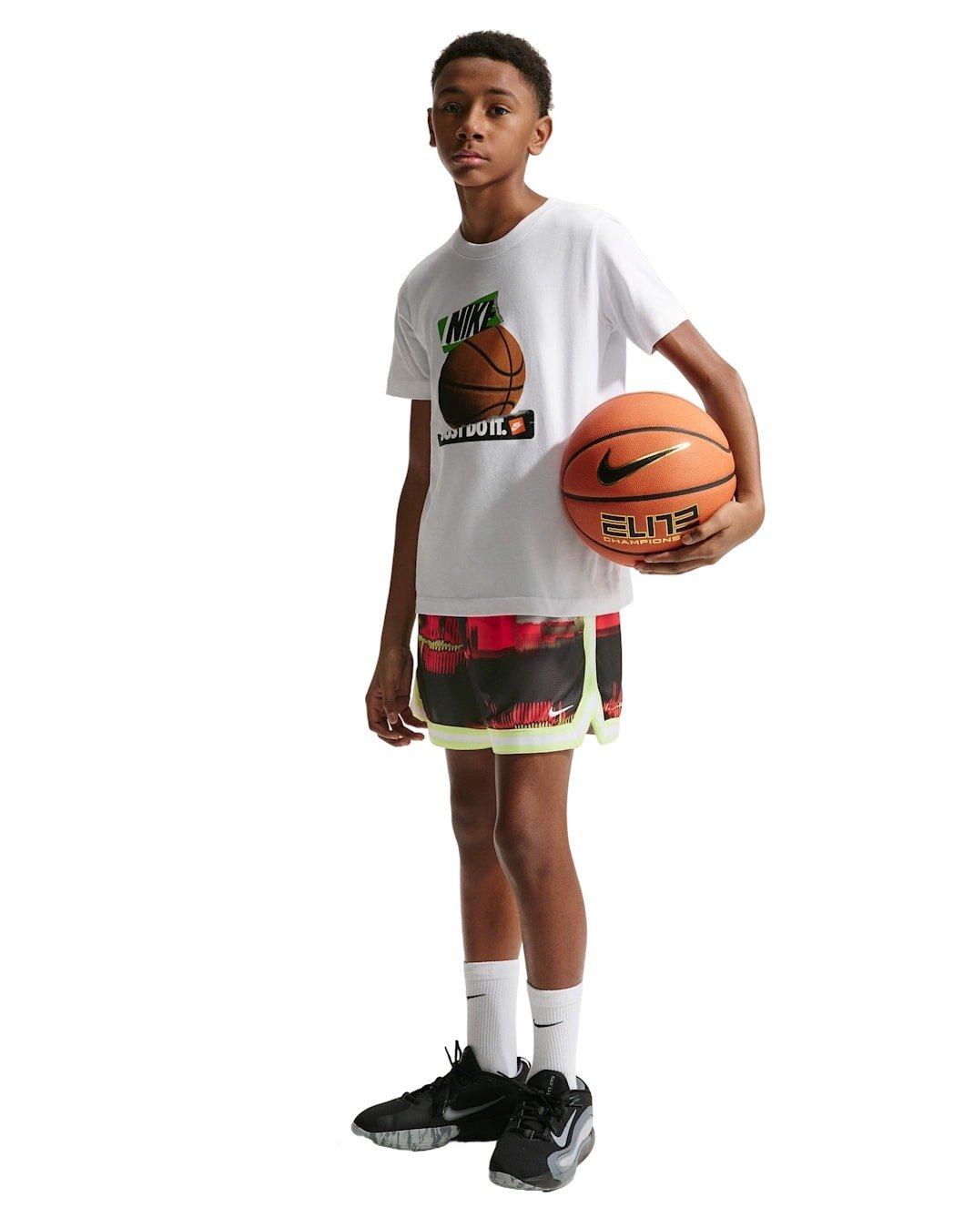 Nike Big Boys' DNA Dri-FIT 5" Basketball Shorts - Red - RED Thumbnail View 4