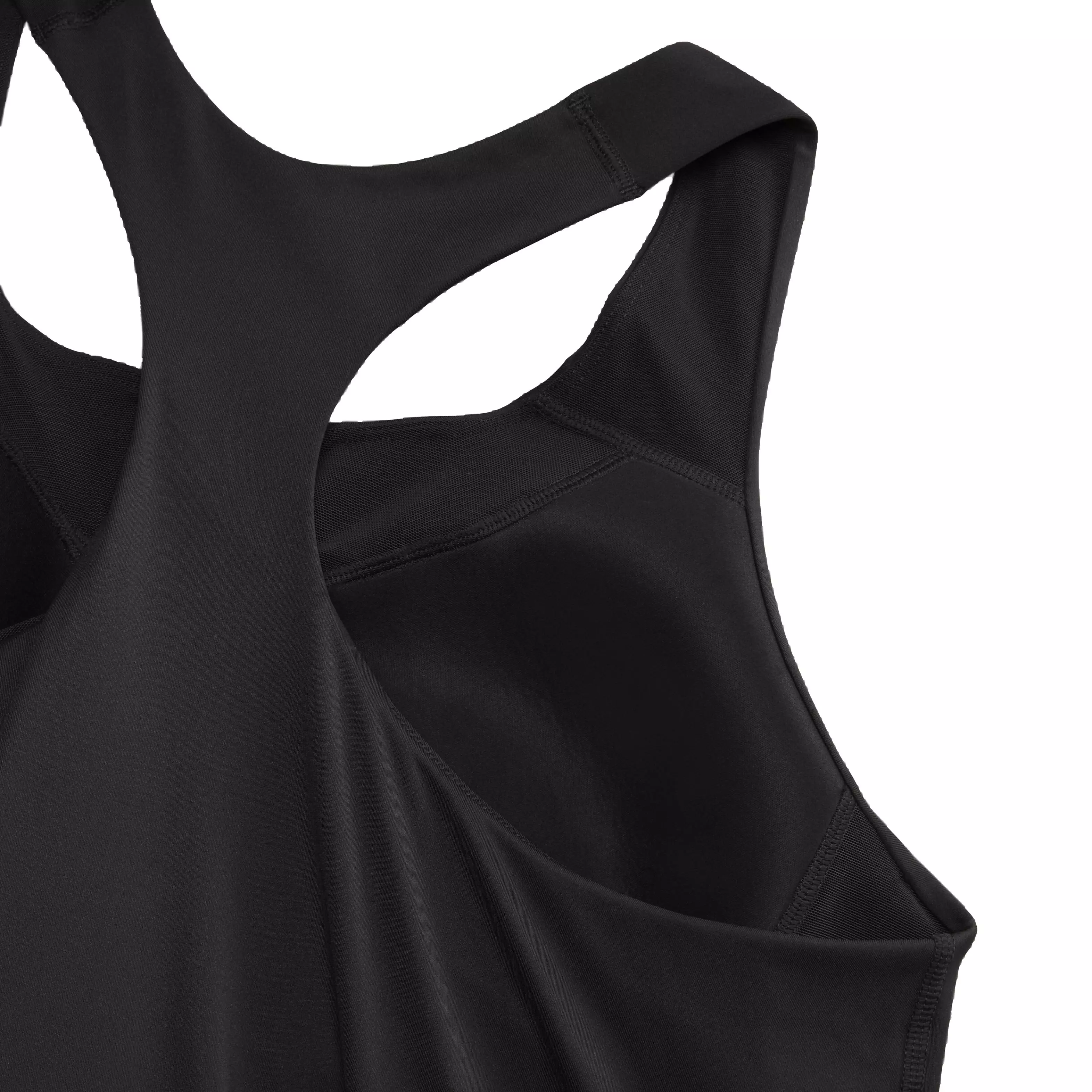 Nike Women's Dri-FIT Swoosh Padded Medium Support Sports Bra Tank - BLACK