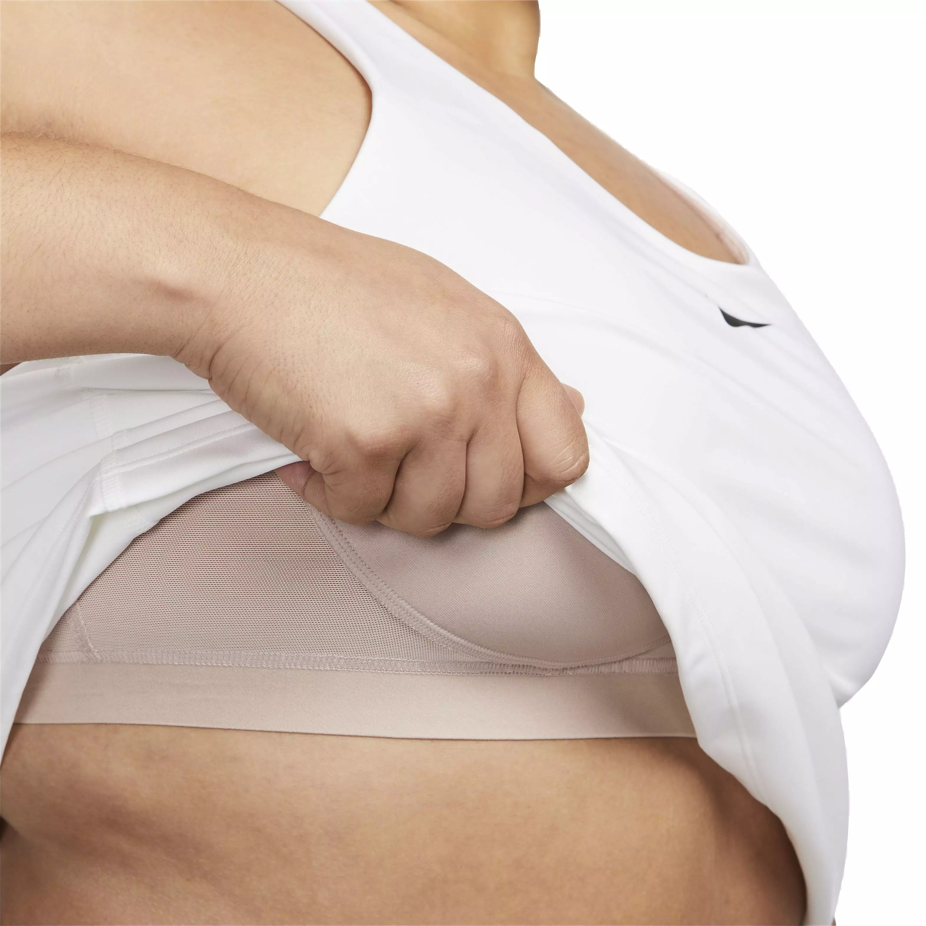 Nike Women's Dri-FIT Swoosh Padded Medium Support Sports Bra Tank - WHITE