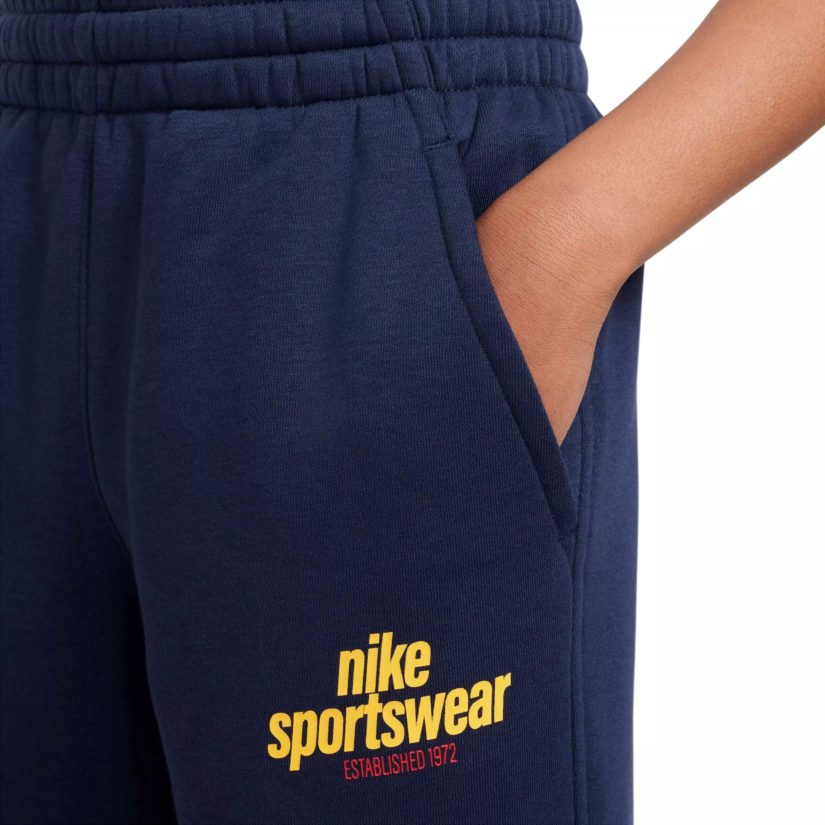 Nike Big Kids' Sportswear Family Club Fleece Joggers - ROYAL/ORANGE