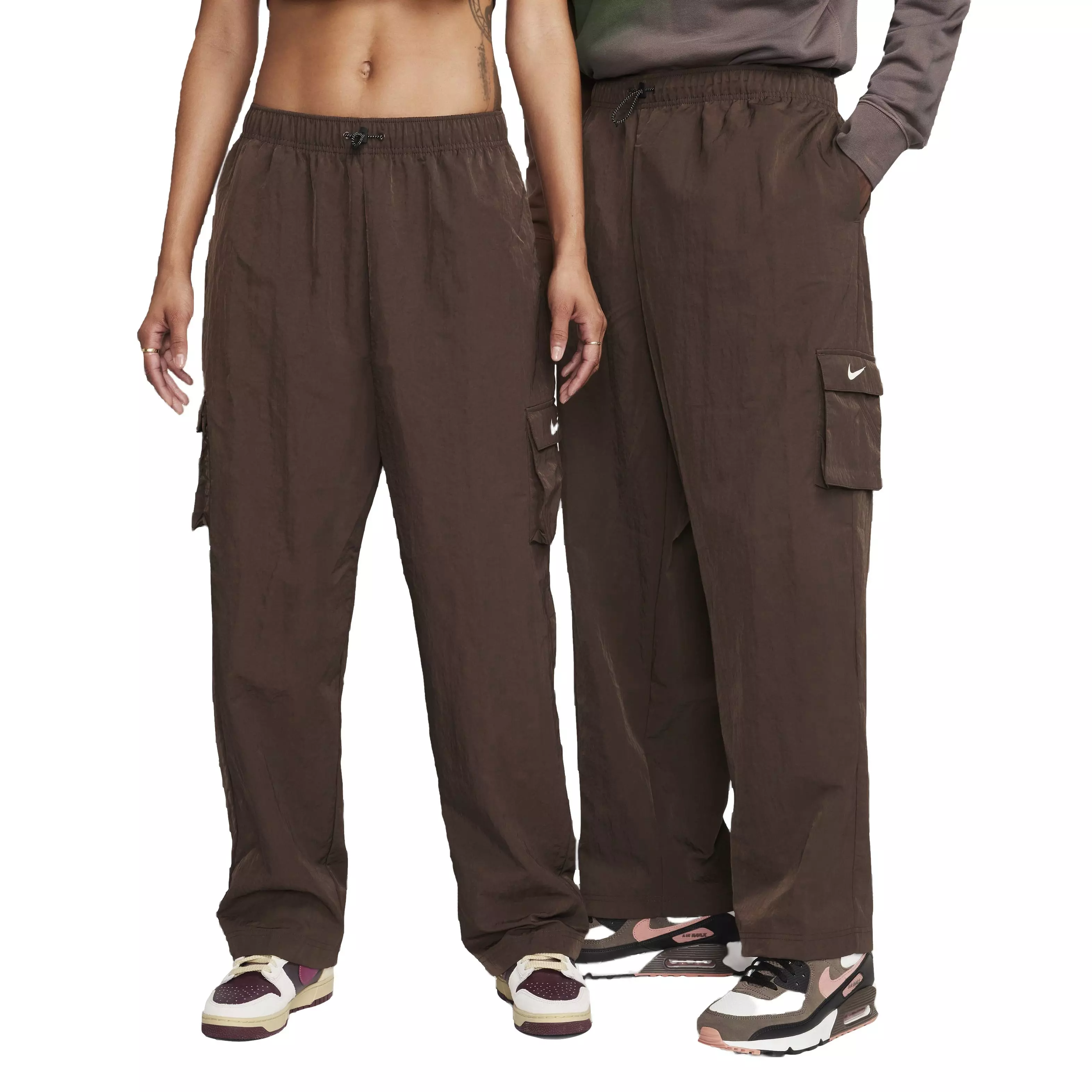 Nike Women's Sportswear Essential Woven High-Rise Cargo Pants - Brown -  Hibbett