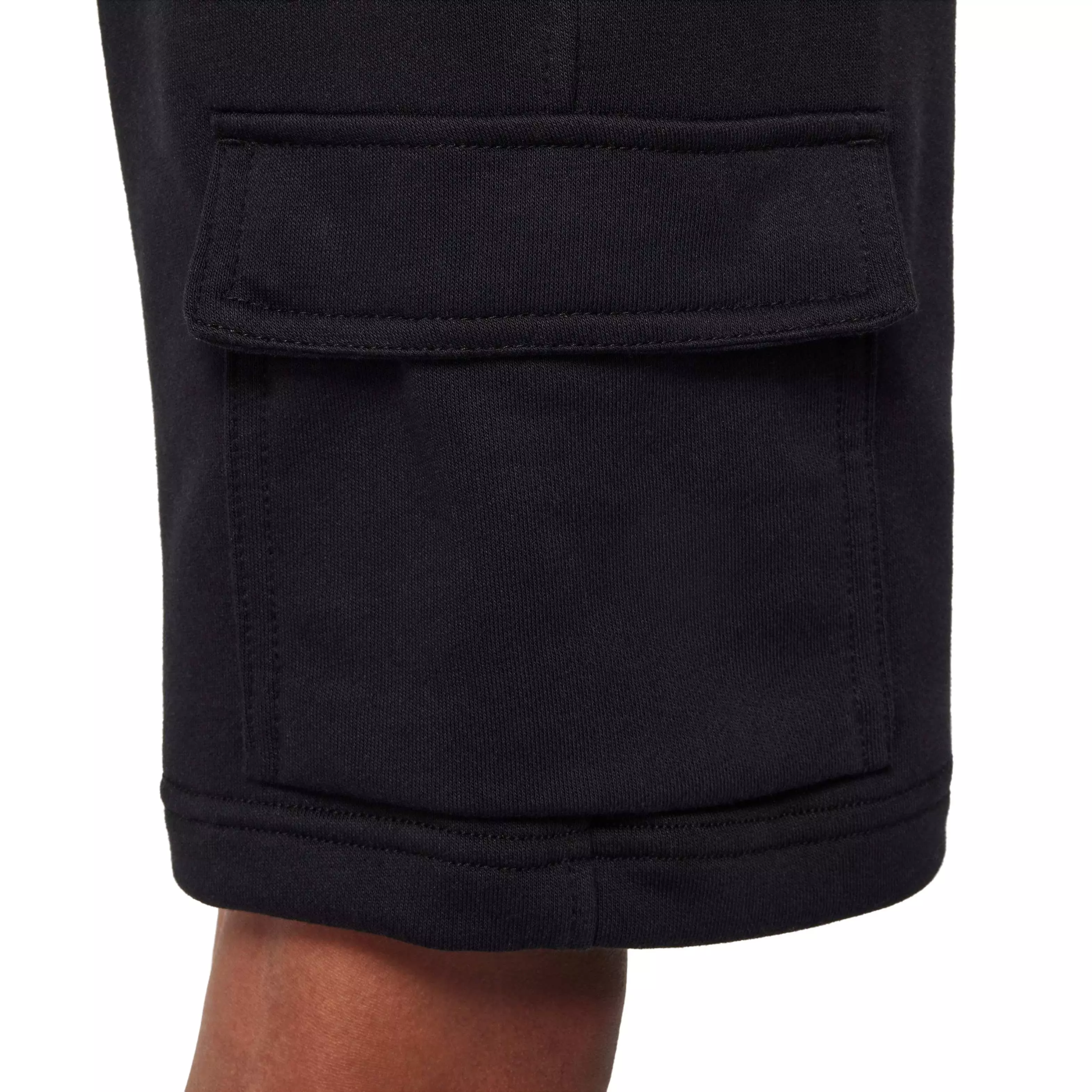 Nike Big Kids' Sportswear Club French Terry LB Cargo Shorts - BLACK